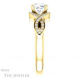 Cushion Cut Forever One Moissanite Engagement Ring #GTJ1072-cushion-fo-y 3 Cushion Cut Forever One Moissanite Engagement Ring #GTJ1072-cushion-fo-y