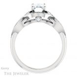 Emerald Cut Forever Brilliant Moissanite Engagement Ring #GTJ1072-emerald-fb-w