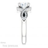 Oval Shaped Forever One Moissanite Engagement Ring #GTJ1072-oval-fo-w