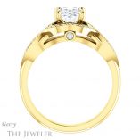 Oval Shaped Forever One Moissanite Engagement Ring #GTJ1072-oval-fo-y