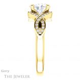 Oval Shaped Forever One Moissanite Engagement Ring #GTJ1072-oval-fo-y