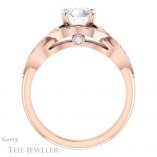 Round Cut Forever One Moissanite Engagement Ring #GTJ1072-round-fo-r