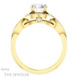 Round Cut Forever One Moissanite Engagement Ring #GTJ1072-round-fo-y