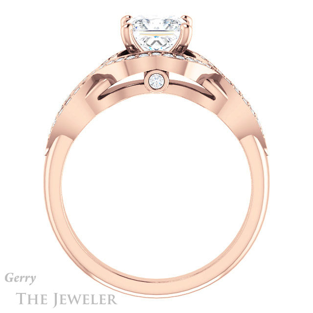 Princess Cut Forever One Moissanite Engagement Ring #GTJ1072-square-fo-r