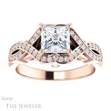 Princess Cut Forever One Moissanite Engagement Ring #GTJ1072-square-fo-r