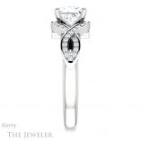 Princess Cut Forever One Moissanite Engagement Ring #GTJ1072-square-fo-w 3 Princess Cut Forever One Moissanite Engagement Ring #GTJ1072-square-fo-w