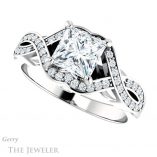 Princess Cut Forever One Moissanite Engagement Ring #GTJ1072-square-fo-w 5 Princess Cut Forever One Moissanite Engagement Ring #GTJ1072-square-fo-w