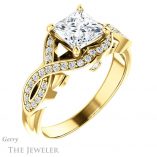 Princess Cut Forever One Moissanite Engagement Ring #GTJ1072-square-fo-y