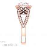 Cushion Cut Forever One Moissanite Engagement Ring #GTJ1073-cushion-fo-r