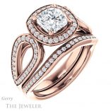 Cushion Cut Forever One Moissanite Engagement Ring #GTJ1073-cushion-fo-r