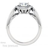 Cushion Cut Forever One Moissanite Engagement Ring #GTJ1073-cushion-fo-w 2 Cushion Cut Forever One Moissanite Engagement Ring #GTJ1073-cushion-fo-w