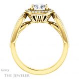 Cushion Cut Forever One Moissanite Engagement Ring #GTJ1073-cushion-fo-y 2 Cushion Cut Forever One Moissanite Engagement Ring #GTJ1073-cushion-fo-y