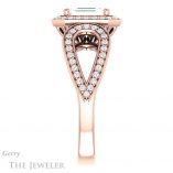 Emerald Cut Forever Brilliant Moissanite Engagement Ring #GTJ1073-emerald-fb-r