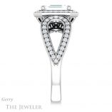 Emerald Cut Forever One Moissanite Engagement Ring #GTJ1073-emerald-fb-w 3 Emerald Cut Forever Brilliant Moissanite Engagement Ring #GTJ1073-emerald-fb-w