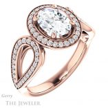 Oval Shaped Forever One Moissanite Engagement Ring #GTJ1073-oval-fo-r 4 Oval Shaped Forever One Moissanite Engagement Ring #GTJ1073-oval-fo-r
