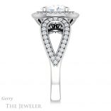 Oval Shaped Forever One Moissanite Engagement Ring #GTJ1073-oval-fo-w 3 Oval Shaped Forever One Moissanite Engagement Ring #GTJ1073-oval-fo-w