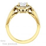 Oval Shaped Forever One Moissanite Engagement Ring #GTJ1073-oval-fo-y
