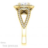 Oval Shaped Forever One Moissanite Engagement Ring #GTJ1073-oval-fo-y