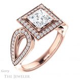 Princess Cut Forever One Moissanite Engagement Ring #GTJ1073-square-fo-r 4 Princess Cut Forever One Moissanite Engagement Ring #GTJ1073-square-fo-r