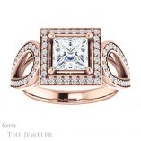 Princess Cut Forever One Moissanite Engagement Ring #GTJ1073-square-fo-r 1 Princess Cut Forever One Moissanite Engagement Ring #GTJ1073-square-fo-r