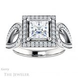 Princess Cut Forever One Moissanite Engagement Ring #GTJ1073-square-fo-w 1 Princess Cut Forever One Moissanite Engagement Ring #GTJ1073-square-fo-w