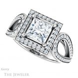 Princess Cut Forever One Moissanite Engagement Ring #GTJ1073-square-fo-w 5 Princess Cut Forever One Moissanite Engagement Ring #GTJ1073-square-fo-w