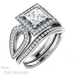 Princess Cut Forever One Moissanite Engagement Ring #GTJ1073-square-fo-w 6 Princess Cut Forever One Moissanite Engagement Ring #GTJ1073-square-fo-w