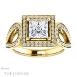 Princess Cut Forever One Moissanite Engagement Ring #GTJ1073-square-fo-y 1 Princess Cut Forever One Moissanite Engagement Ring #GTJ1073-square-fo-y