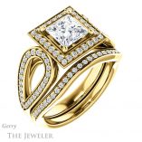 Princess Cut Forever One Moissanite Engagement Ring #GTJ1073-square-fo-y 6 Princess Cut Forever One Moissanite Engagement Ring #GTJ1073-square-fo-y
