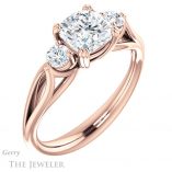 Cushion Cut Forever One Moissanite Engagement Ring #GTJ1075-cushion-fo-r