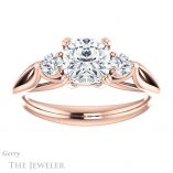 Cushion Cut Forever One Moissanite Engagement Ring #GTJ1075-cushion-fo-r