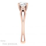 Cushion Cut Forever One Moissanite Engagement Ring #GTJ1075-cushion-fo-r