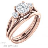 Cushion Cut Forever One Moissanite Engagement Ring #GTJ1075-cushion-fo-r