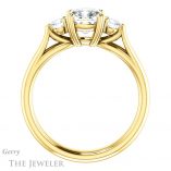 Cushion Cut Forever One Moissanite Engagement Ring #GTJ1075-cushion-fo-y 2 Cushion Cut Forever One Moissanite Engagement Ring #GTJ1075-cushion-fo-y