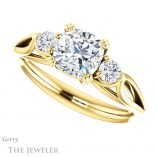 Cushion Cut Forever One Moissanite Engagement Ring #GTJ1075-cushion-fo-y 5 Cushion Cut Forever One Moissanite Engagement Ring #GTJ1075-cushion-fo-y