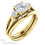 Cushion Cut Forever One Moissanite Engagement Ring #GTJ1075-cushion-fo-y 6 Cushion Cut Forever One Moissanite Engagement Ring #GTJ1075-cushion-fo-y