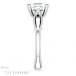 Emerald Cut Forever Brilliant Moissanite Engagement Ring #GTJ1075-emerald-fb-w
