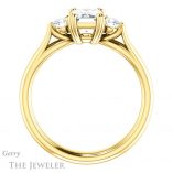 Emerald Cut Forever Brilliant Moissanite Engagement Ring #GTJ1075-emerald-fb-y