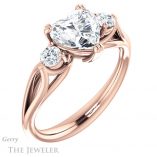 Heart Shaped Forever Brilliant Moissanite Engagement Ring #GTJ1075-heart-fb-r