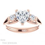 Heart Shaped Forever Brilliant Moissanite Engagement Ring #GTJ1075-heart-fb-r