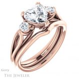 Heart Shaped Forever Brilliant Moissanite Engagement Ring #GTJ1075-heart-fb-r