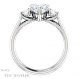 Heart Shaped Forever One Moissanite Engagement Ring #GTJ1075-heart-fb-w 2 Heart Shaped Forever Brilliant Moissanite Engagement Ring #GTJ1075-heart-fb-w
