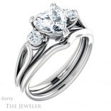 Heart Shaped Forever One Moissanite Engagement Ring #GTJ1075-heart-fb-w 6 Heart Shaped Forever Brilliant Moissanite Engagement Ring #GTJ1075-heart-fb-w