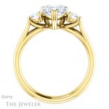 Heart Shaped Forever Brilliant Moissanite Engagement Ring #GTJ1075-heart-fb-y