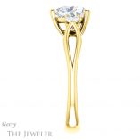 Heart Shaped Forever Brilliant Moissanite Engagement Ring #GTJ1075-heart-fb-y