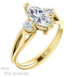 Marquise Cut Forever Brilliant Moissanite Engagement Ring #GTJ1075-marquise-fb-y