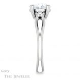 Oval Shaped Forever One Moissanite Engagement Ring #GTJ1075-oval-fo-w