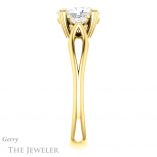 Oval Shaped Forever One Moissanite Engagement Ring #GTJ1075-oval-fo-y 3 Oval Shaped Forever One Moissanite Engagement Ring #GTJ1075-oval-fo-y