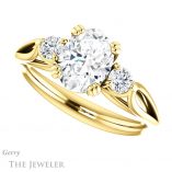 Oval Shaped Forever One Moissanite Engagement Ring #GTJ1075-oval-fo-y 5 Oval Shaped Forever One Moissanite Engagement Ring #GTJ1075-oval-fo-y