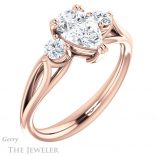 Pear Shaped Forever Brilliant Moissanite Engagement Ring #GTJ1075-pear-fb-r